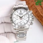 Clean Factory Rolex Daytona 7750 White Face Watch 